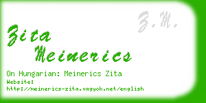 zita meinerics business card